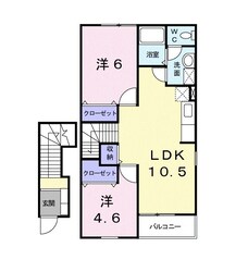 エクセルハイツ上宿　Ａ棟の物件間取画像